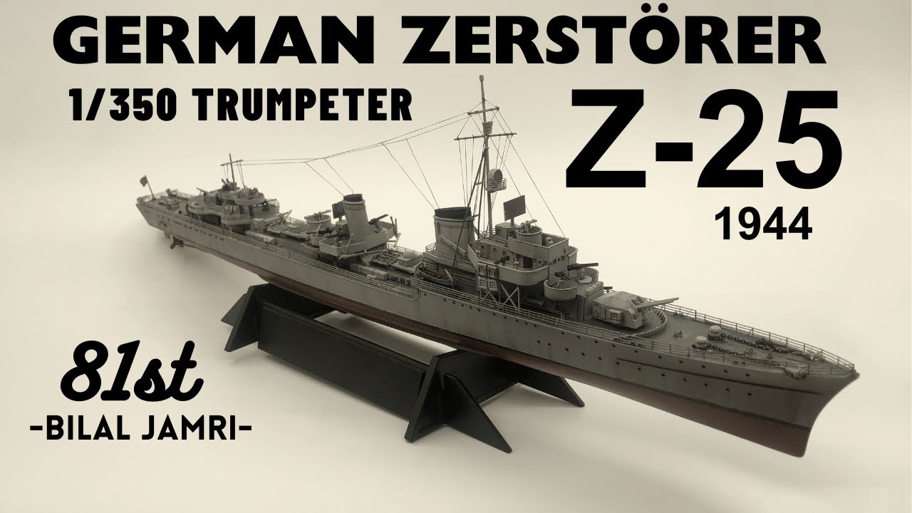 German Zerstörer Z-25 1944 1/350 Trumpeter