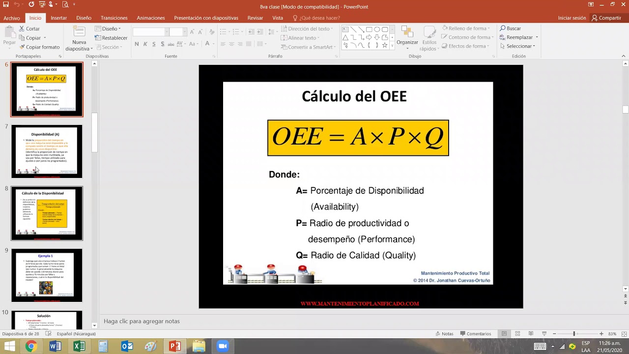 OEE (Indicadores de Mantenimiento)