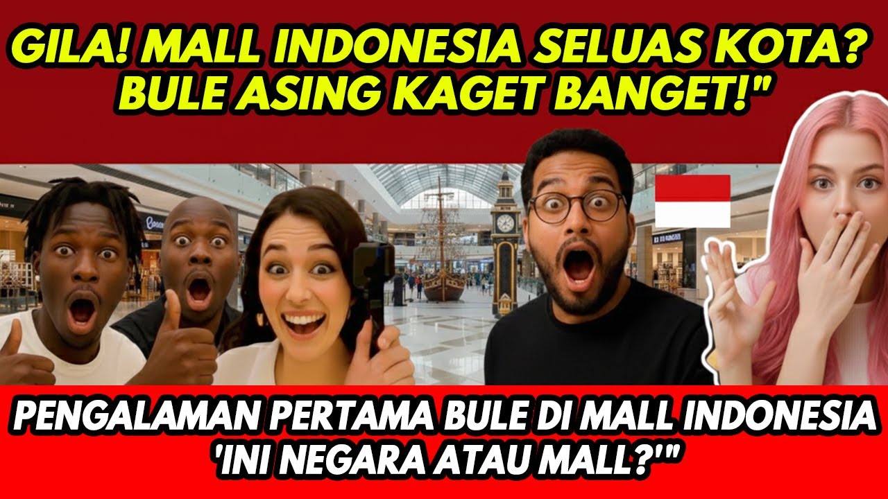 REAKSI BULE SHOCK BERAT! Pertama Kali Masuk Mall Indonesia: 
