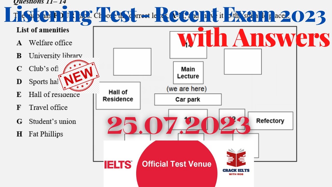 IELTS Listening Actual Test 2023 with Answers | 25.07.2023
