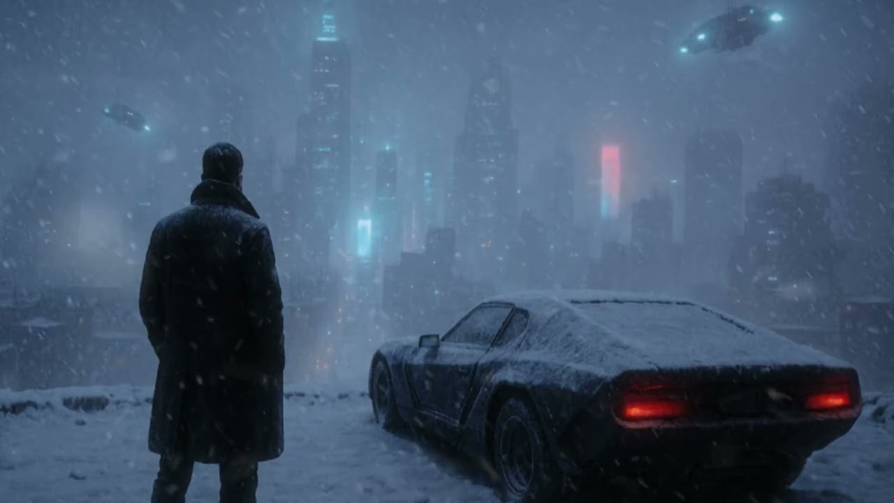 Best Blade Runner Inspired Synth Ambient - SNOWSTORM (Futuristic Sci-Fi Soundscape)