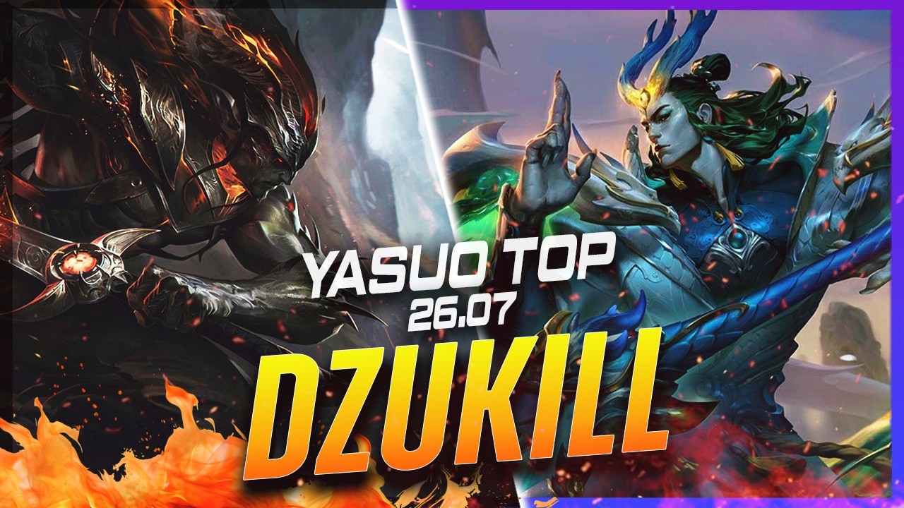 Dzukill - Ясуо против Заахена, верхняя линия, патч 26.7 - Геймплей за Ясуо в ранге Грандмастер.