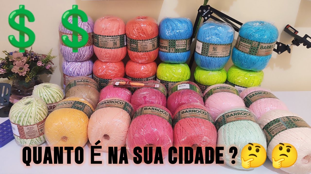 MEGA COMPRA DE BARBANTE BARROCO 😱😱. MUITO BARATO/ APROVEITEI