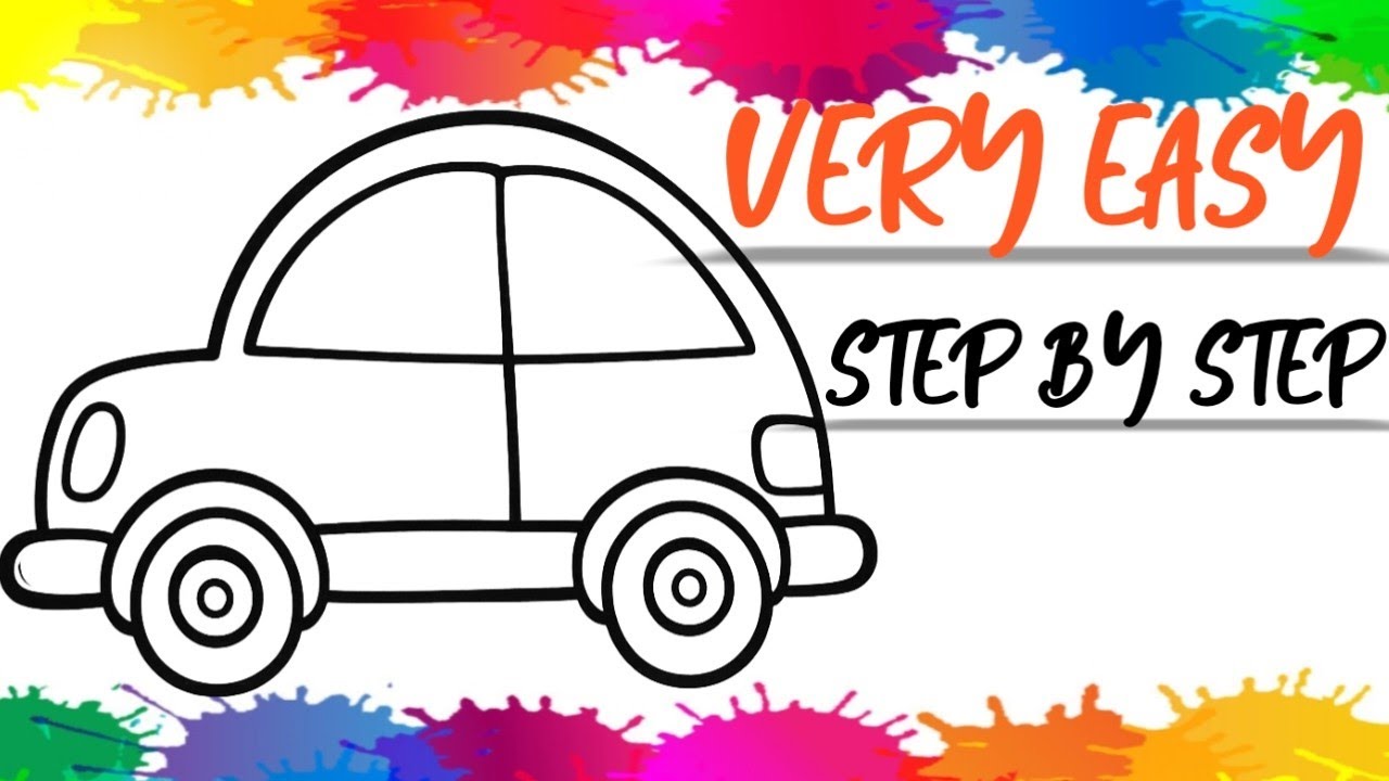 Easy Car Drawing for Kids | Step by Step Car Drawing Tutorial 🚗