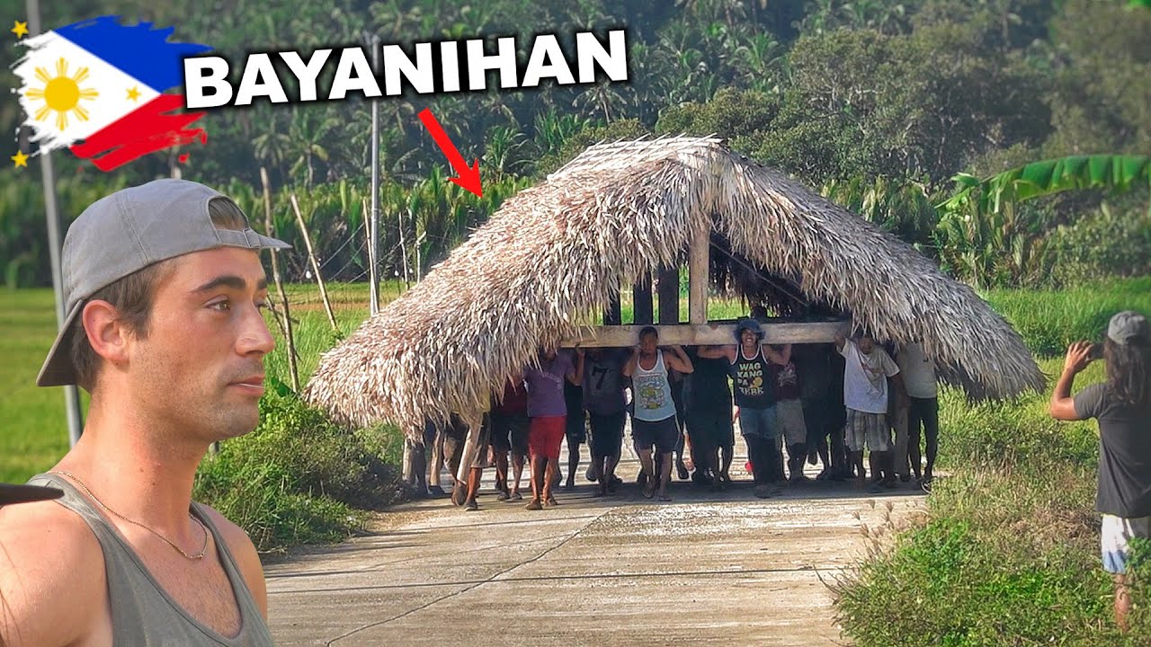TWENTY FIVE FILIPINO MEN CARRY ENTIRE HOUSE!! | Philippines BAYANIHAN