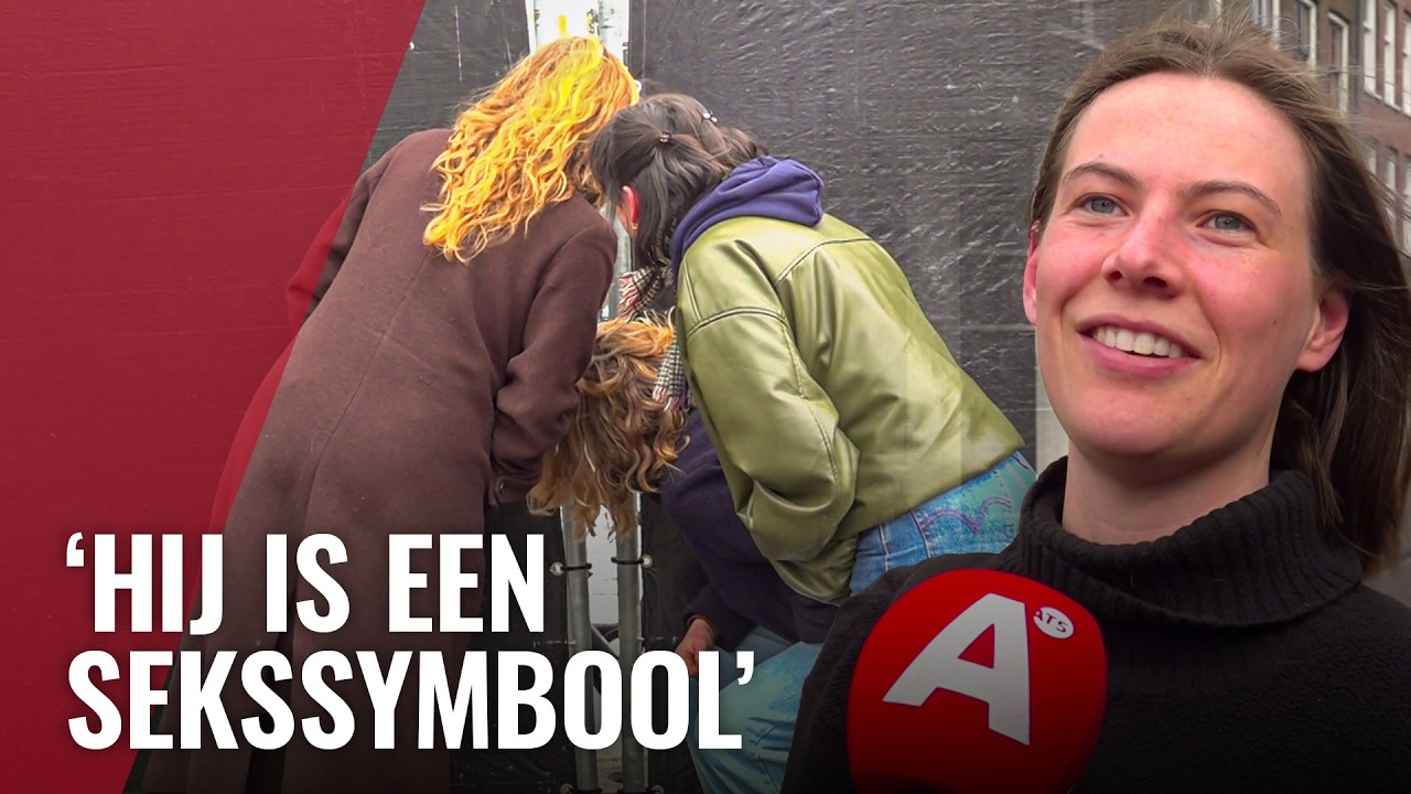 Vrouwen vergapen zich aan Brad Pitt in Amsterdam