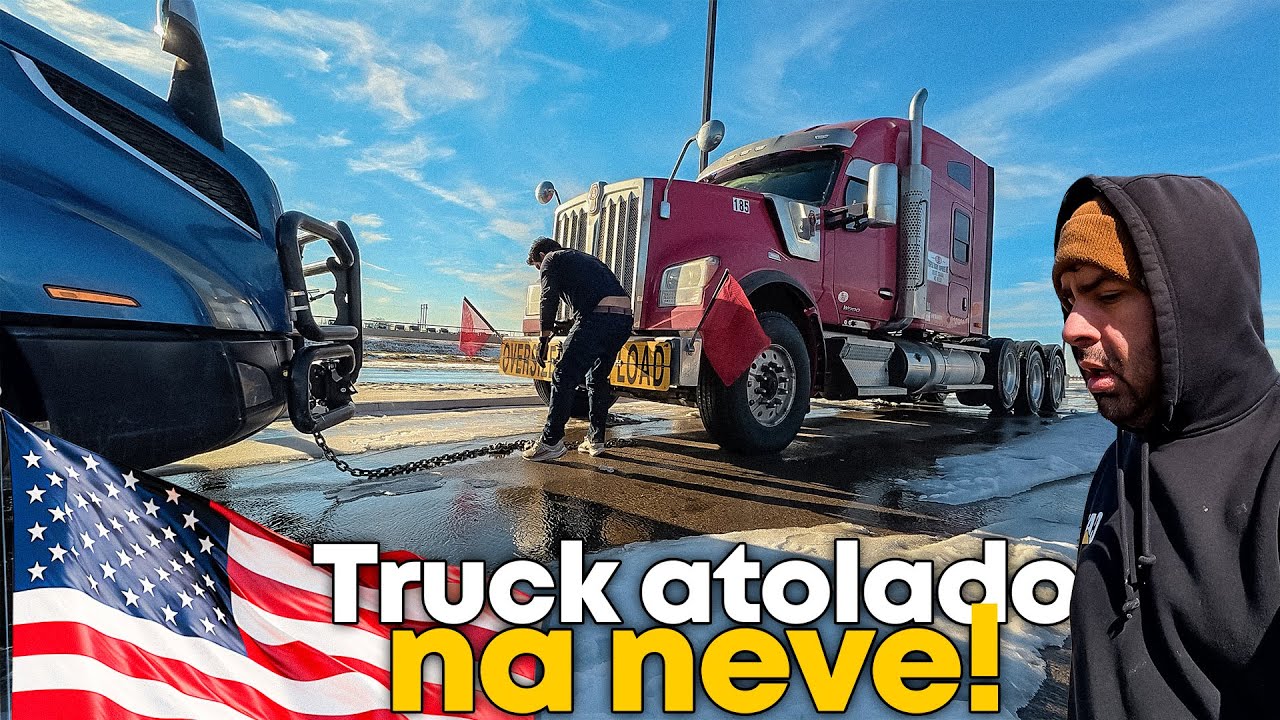 CAMINHÃO DA FIRMA ATOLADO NA NEVE!