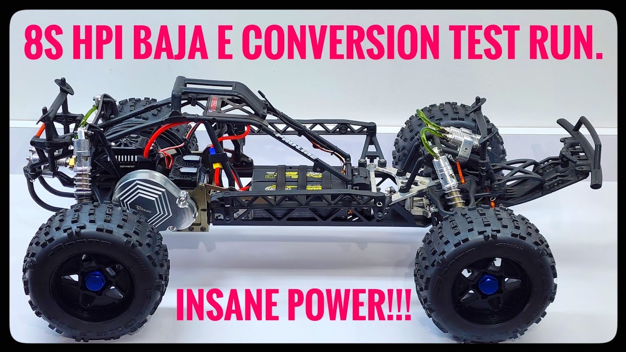 HPI BAJA 8S E CONVERSION | UNBEILABLE RESULTS | TEST RUN