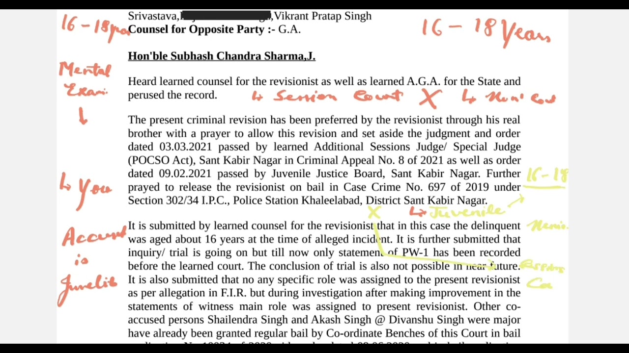 Juvenile Justice Practical Bail Jurisprudence