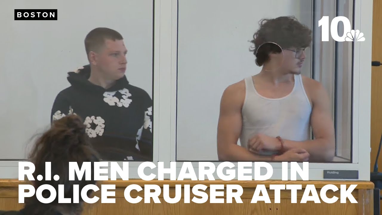 Rhode Island men plead not guilty in attack on Boston police cruiser
