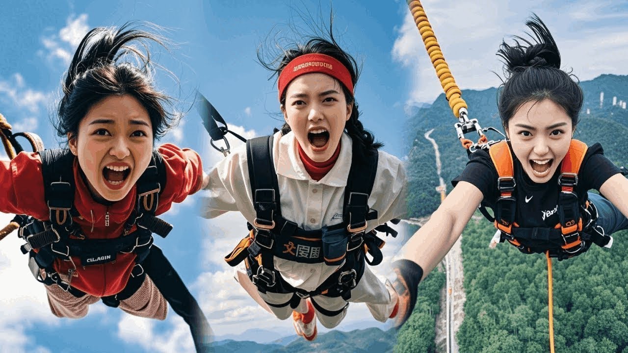 Bungee Jumping In Beautiful Places, Beautiful Women Release Stress