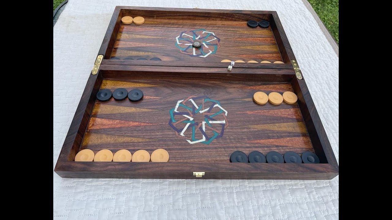 #backgammon #walnut #Epoxy DIY Walnut and Epoxy Backgammon Board Build Tutorial