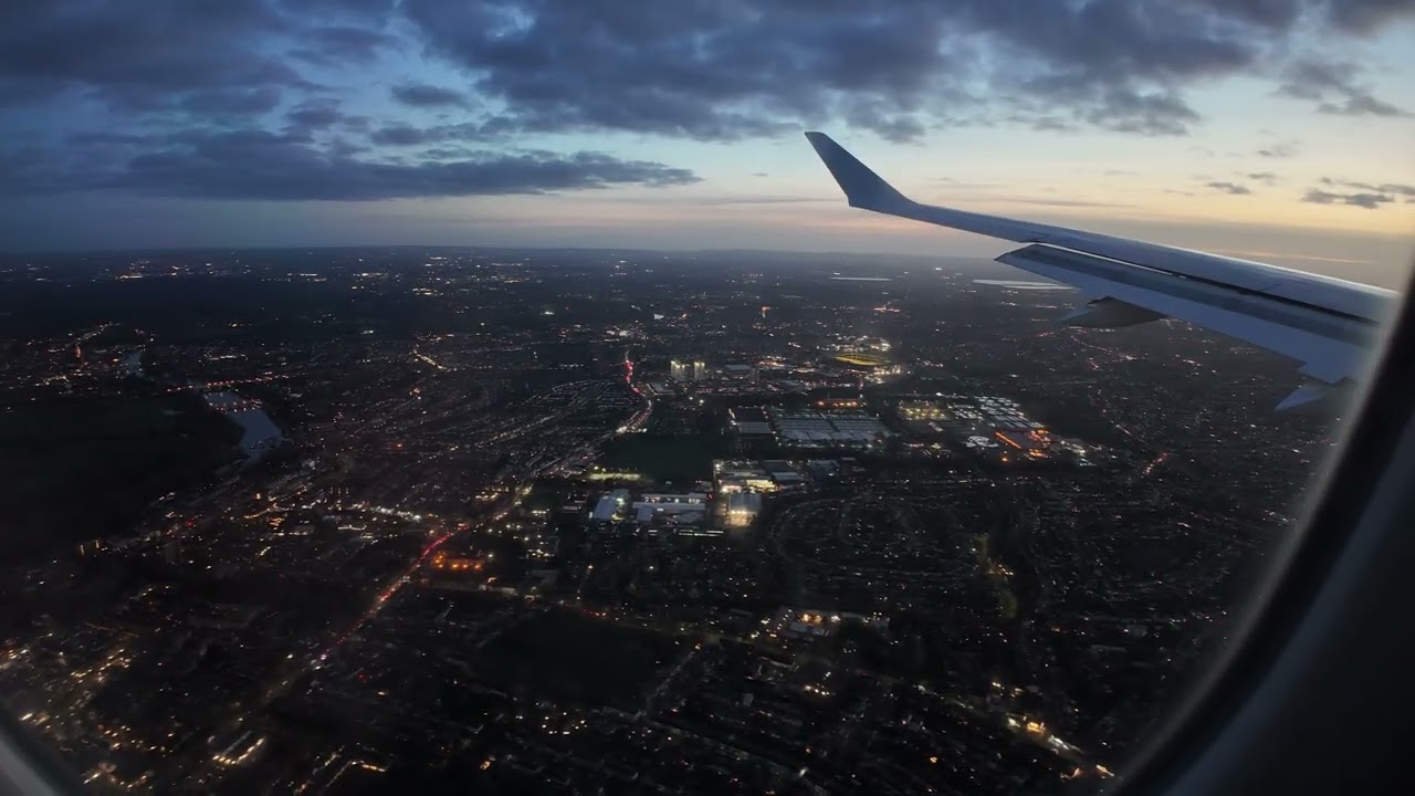 Landing at London Heathrow Airport