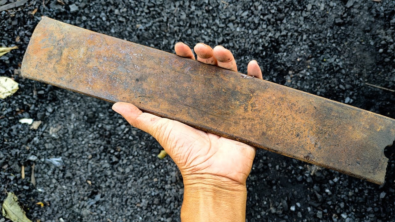 KNIFE MAKING- MAKE A SUGARCANE KNIFE WITH CUTE SIMPLE WOOD HANDLE