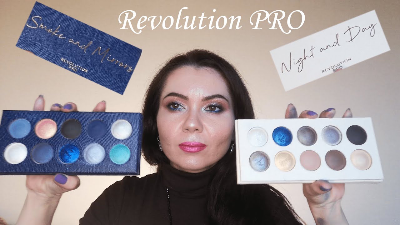 Коллекция теней Revolution PRO Colour Focus . Night And Day. Smoke And Mirrors