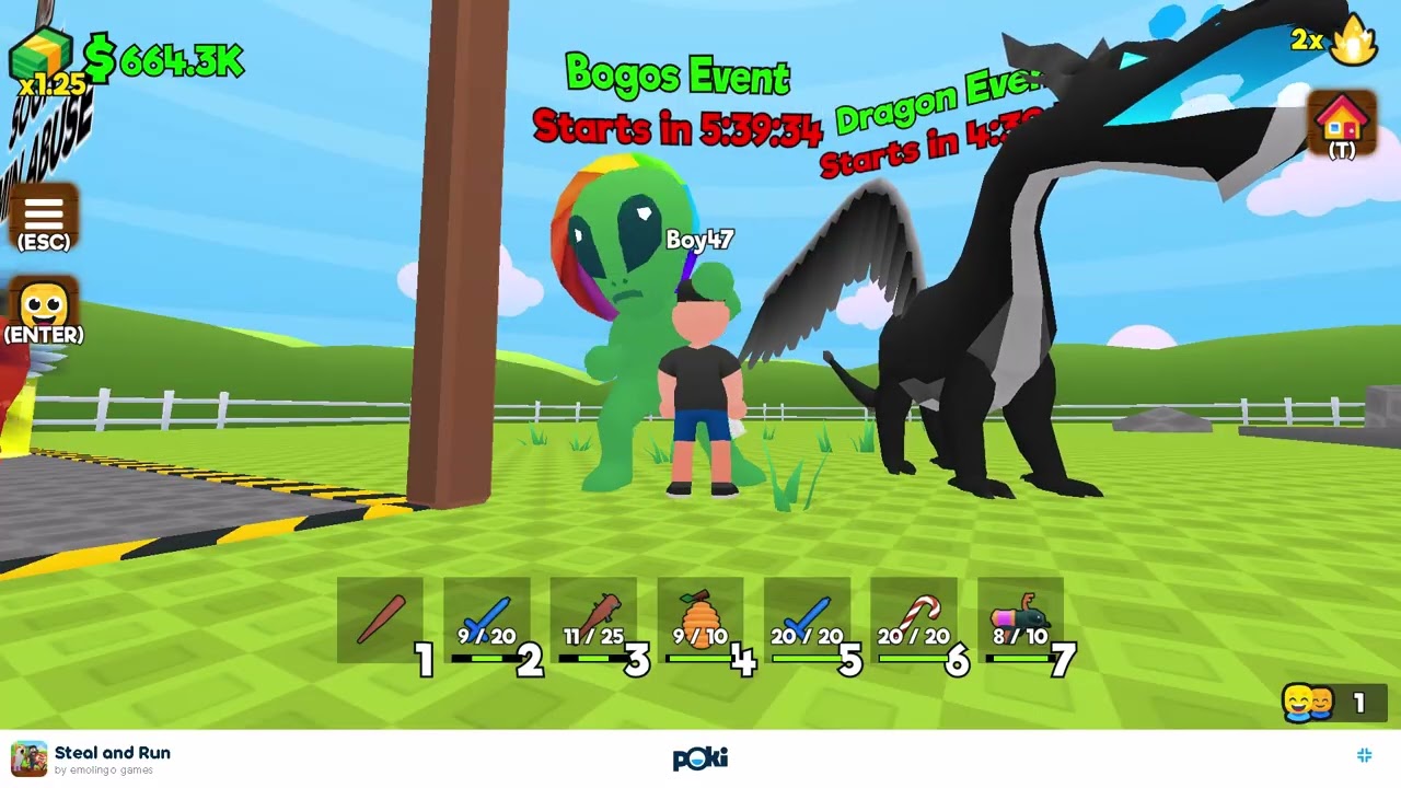 New game in poki by Emoligo games (steal and run) part 2!