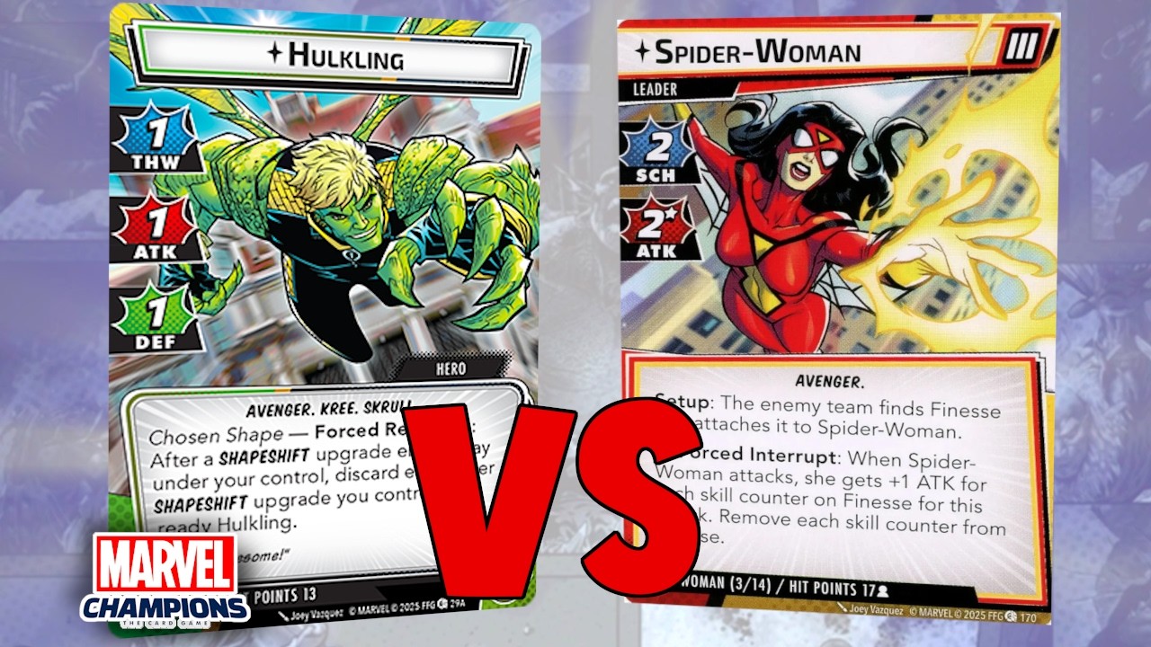 Hulkling [Protection/ Current] VS Spider-Woman [Expert] | Marvel Champions Gameplay
