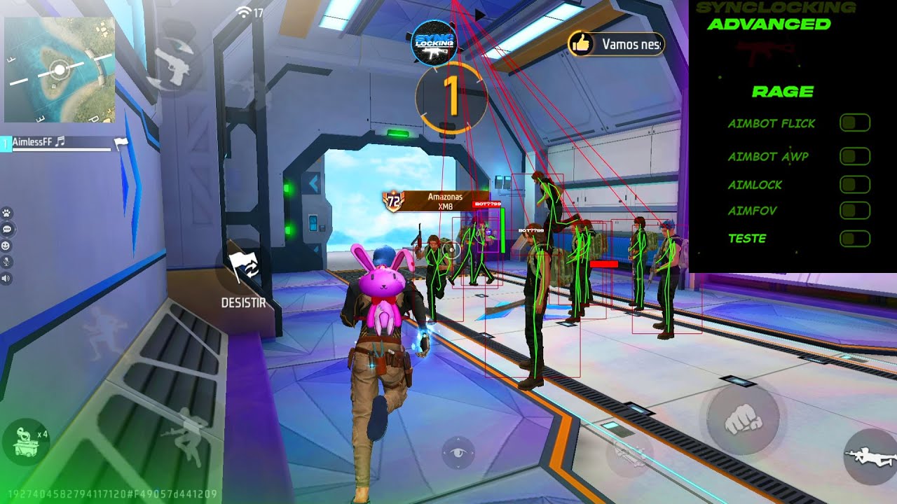LIMPANDO O MAPA KKKK  USANDO PAINEL AIMBOT MOD  FREE FIRE MOBILE  IPA HEADTRICK PARA ANDROID IOS