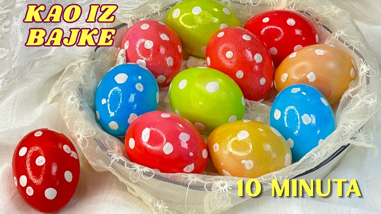 Kao iz bajke. Svi me pitaju kako sam ovo napravila! Uskr&scaron;nja jaja sa tufnama 🐣✨TRIK TAKO JEDNOSTAVAN