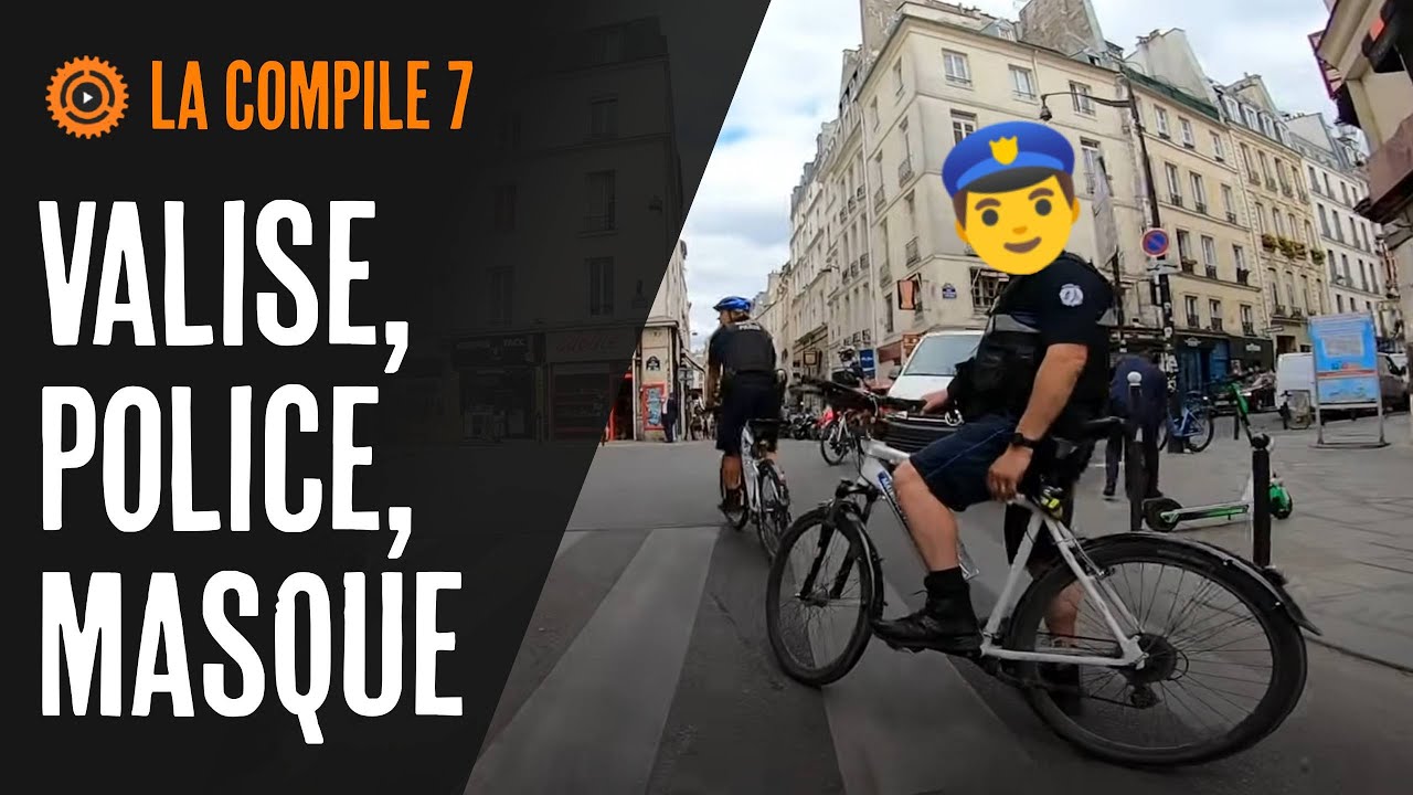 Valise folle🧳, contrôle de police 👮, et masques 😷! (la compile #7 vélo à paris)