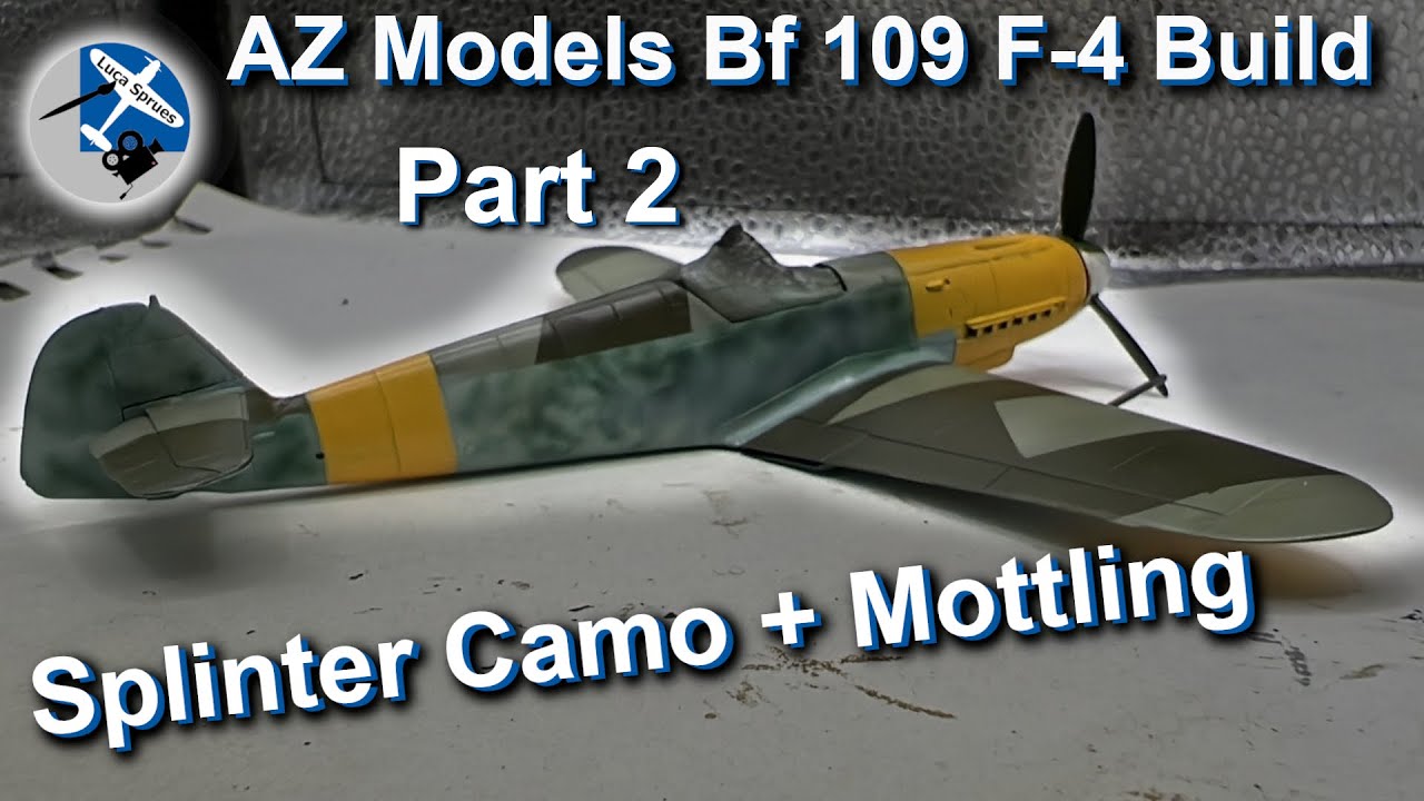 AZ Models 1/72 Messerschmitt Bf 109 F-4/R1 Part 2 - Airbrushing German Splinter Camouflage