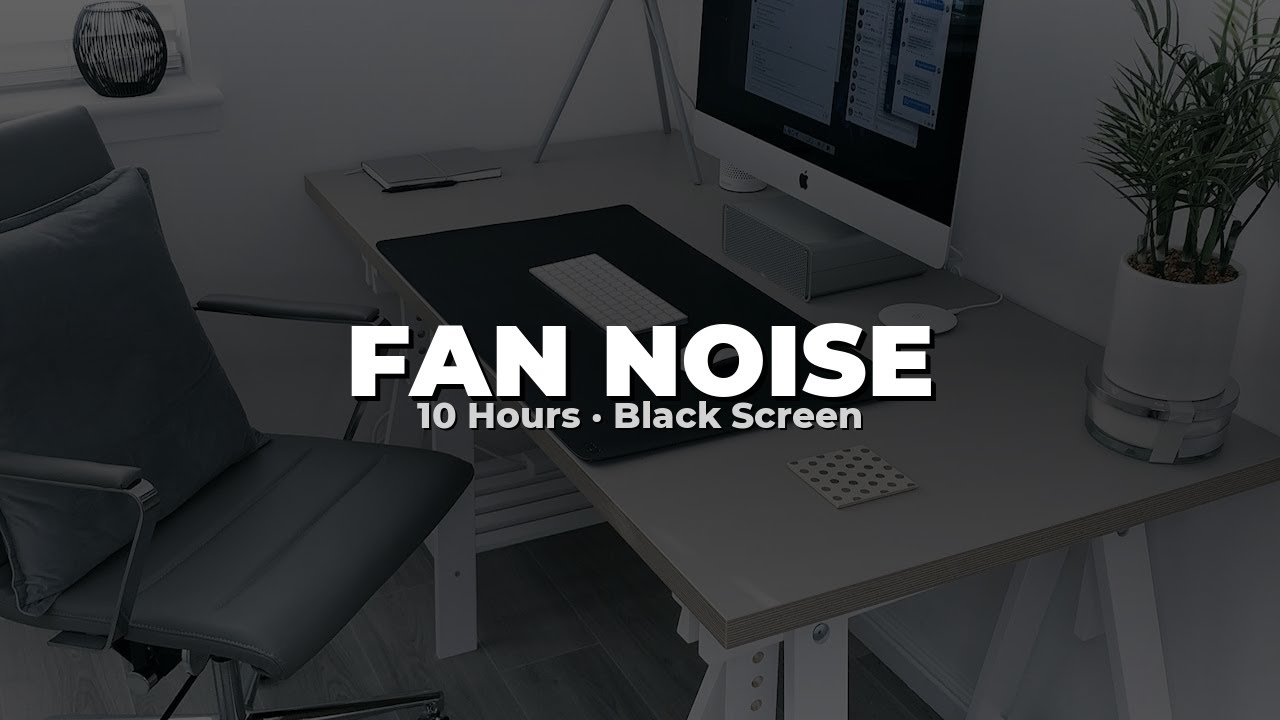 Fan Noise Black Screen | 10 Hours of Relaxing Fan Sounds for Sleep, Study & Focus