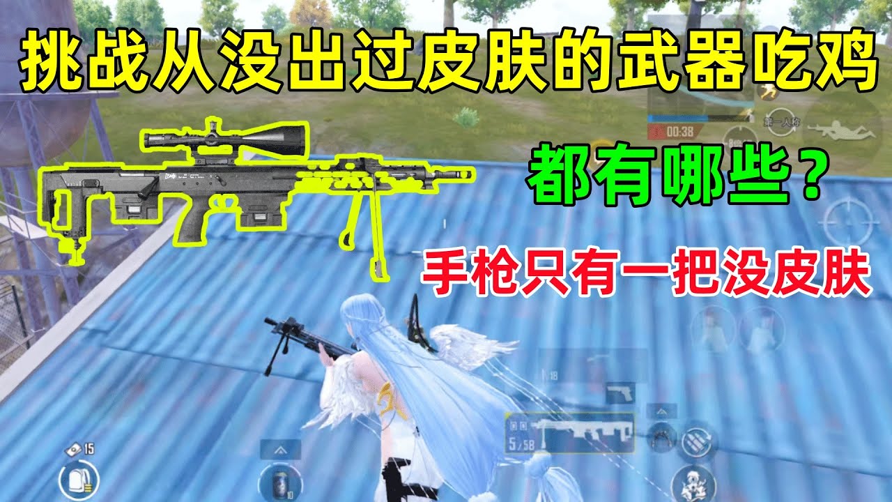 挑战没出过皮肤的武器吃鸡！真的没几把，几乎全有皮肤，手枪都只有一把？