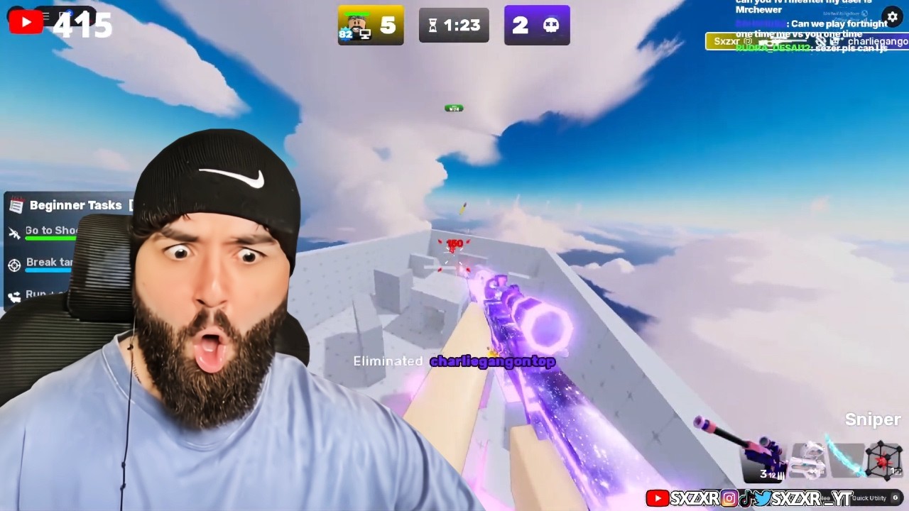 Sxzxr hits a crazy NO SCOPE in Roblox Rivals