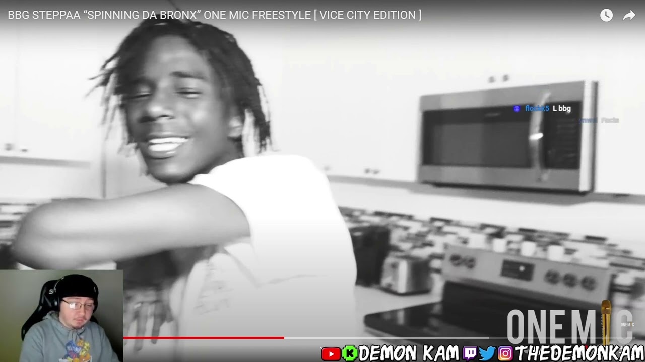 Demon Kam Reacts to BBG STEPPAA “SPINNING DA BRONX” ONE MIC FREESTYLE [ VICE CITY EDITION ]