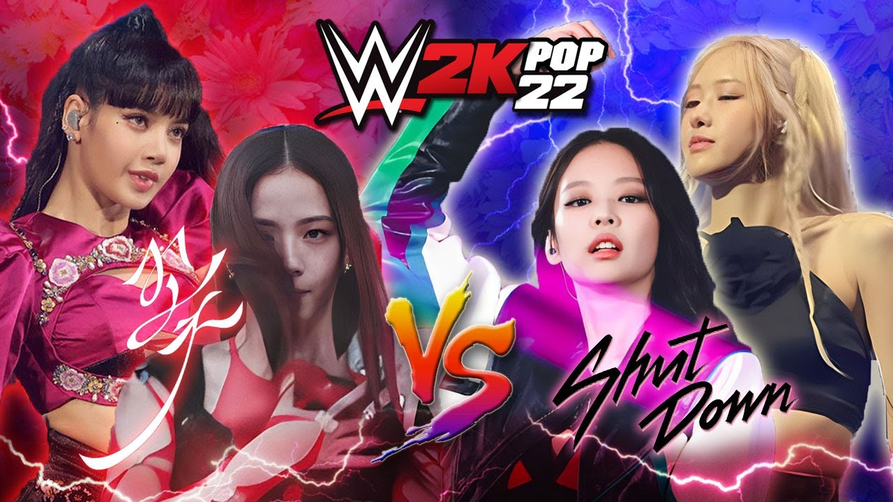 Blackpink Fight - 꽃 Flower vs Shut Down (Lisa Jisoo vs Jennie Rose) - WWE 2K POP #pae8tube 9/4/23