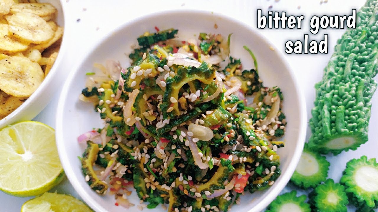 bitter gourd salad recipe | bitter melon salad | karela salad | करेले का सलाद - Deliciously WoW