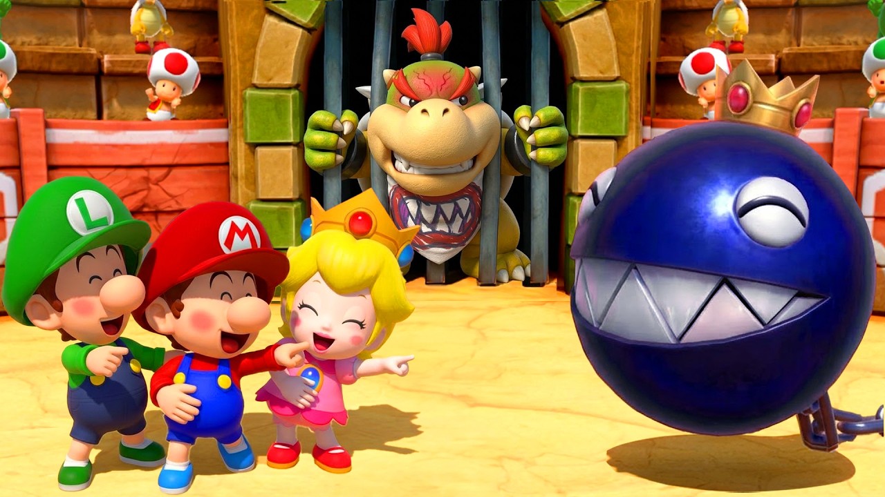【マリオパーティシリーズ】 1対3ミニゲームバトル！マリオ＆ルイージ＆ピーチ Vs 海賊クッパJr.