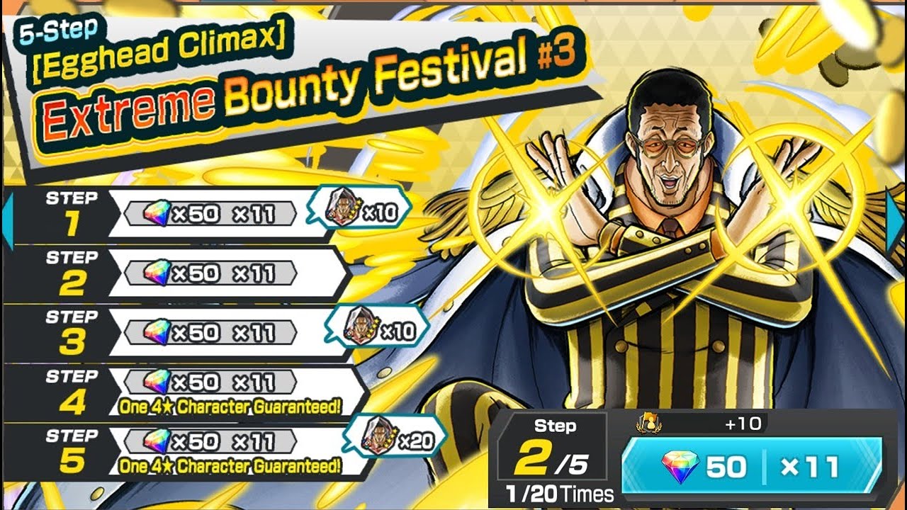 EX Kizaru Rebanner Summons - Egghead Climax One Piece Bounty Rush OPBR