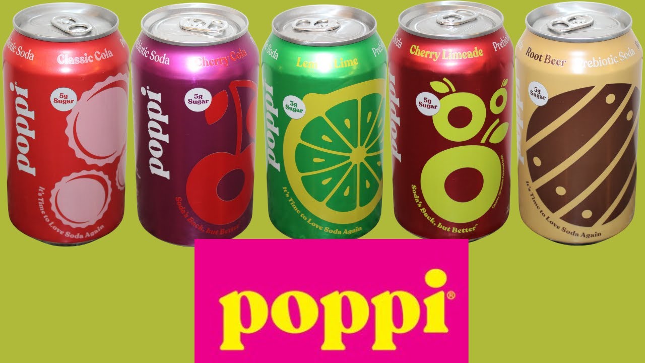 Poppi Prebiotic Soda: Classic Cola, Cherry Cola, Lemon Lime, Cherry Limeade & Root Beer Review