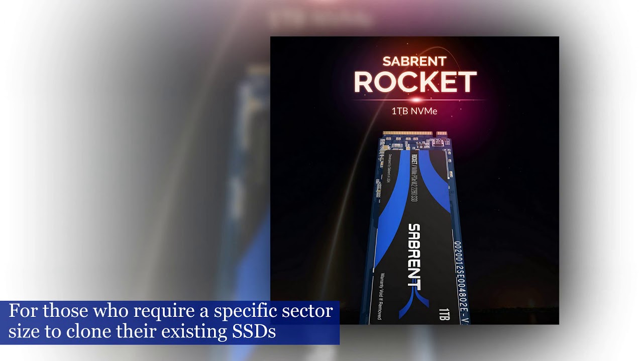 Sabrent 1TB Rocket NVMe PCIe M.2 2280 Internal SSD High Performance Solid State Drive