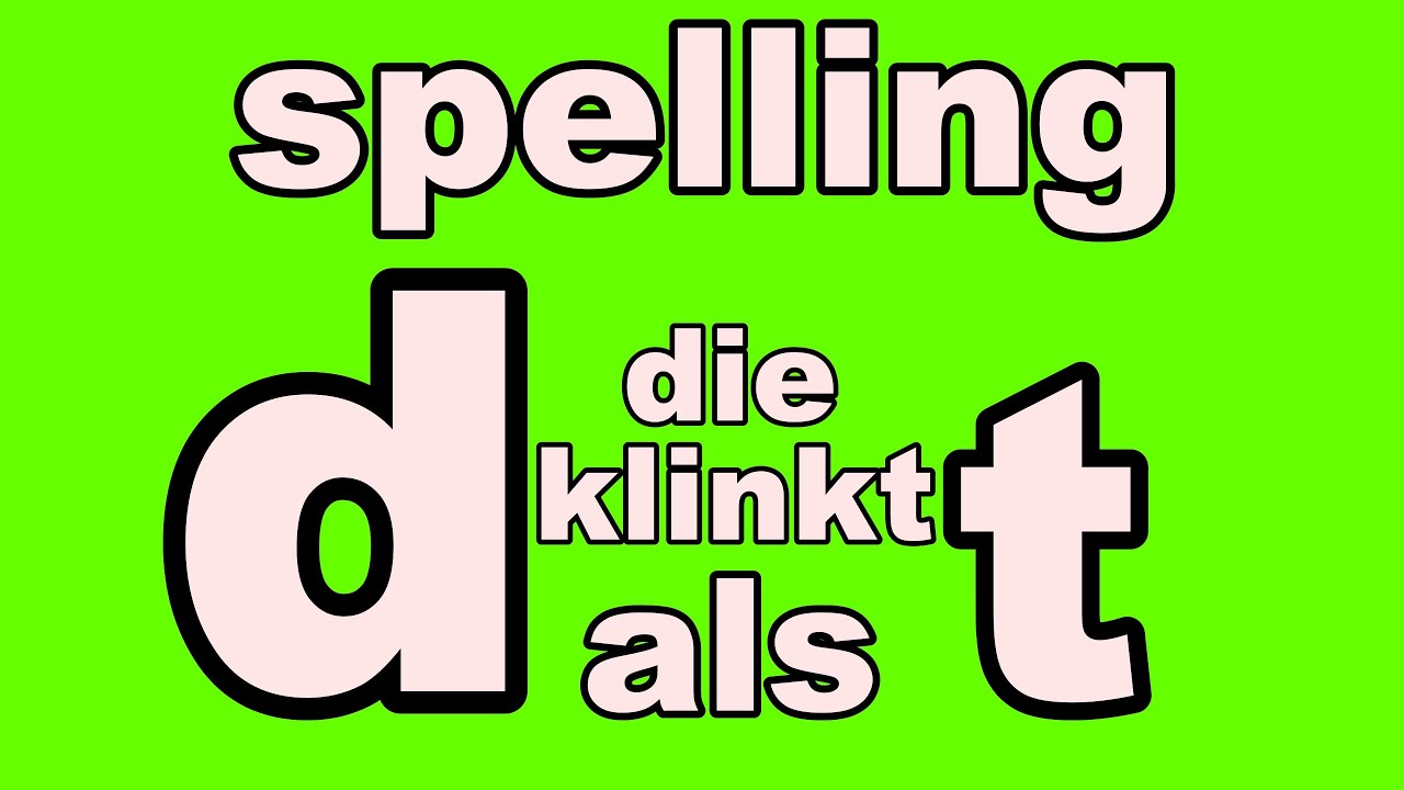 D DIE KLINKT ALS T - SPELLING met meester Richard