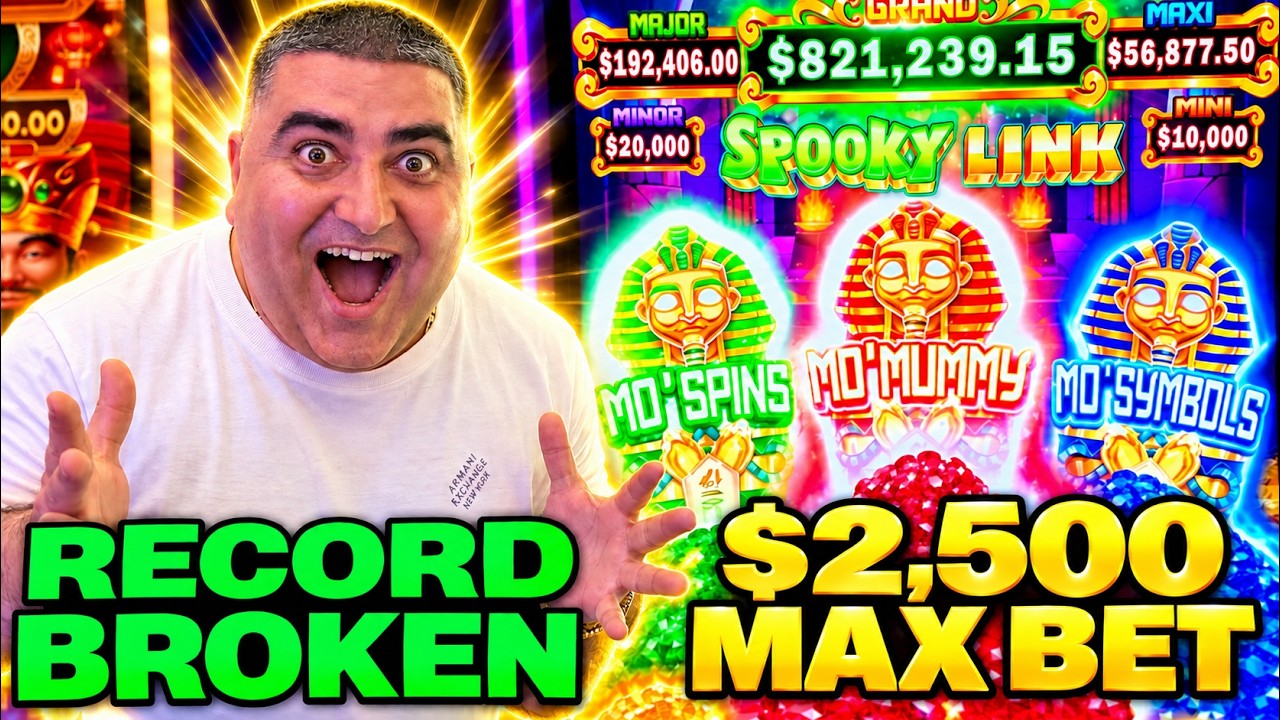 World Recording Breaking Jackpot On Spooky Link Slot - $2,500 Max Bet