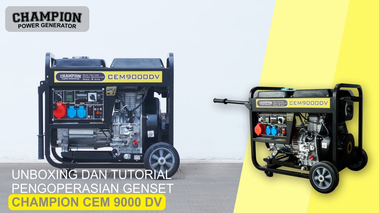 Champion CEM 9000 DV 7.5 kvA / 6 kW Open Type Generator Original