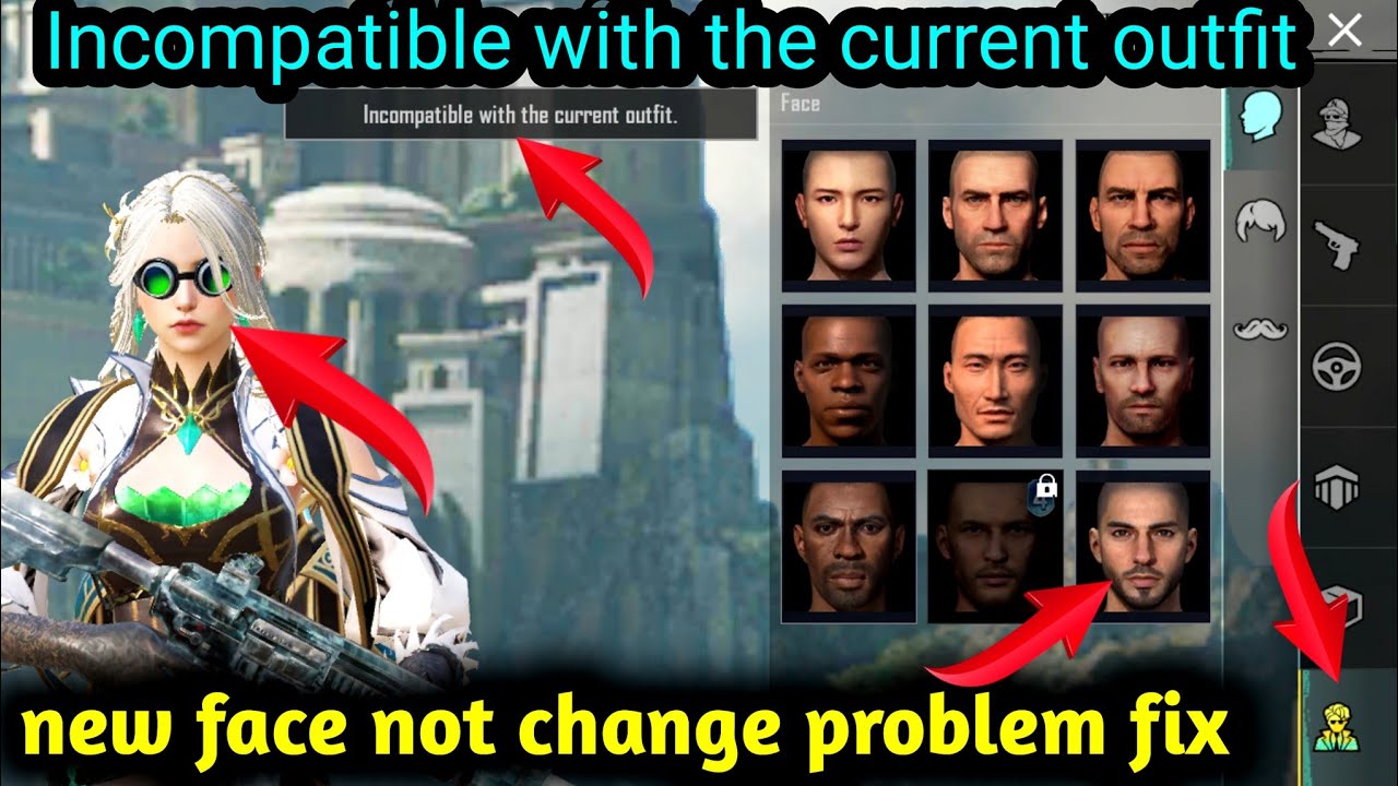 Incompatible with the current outfit pubg/BGMI face not change problem fix