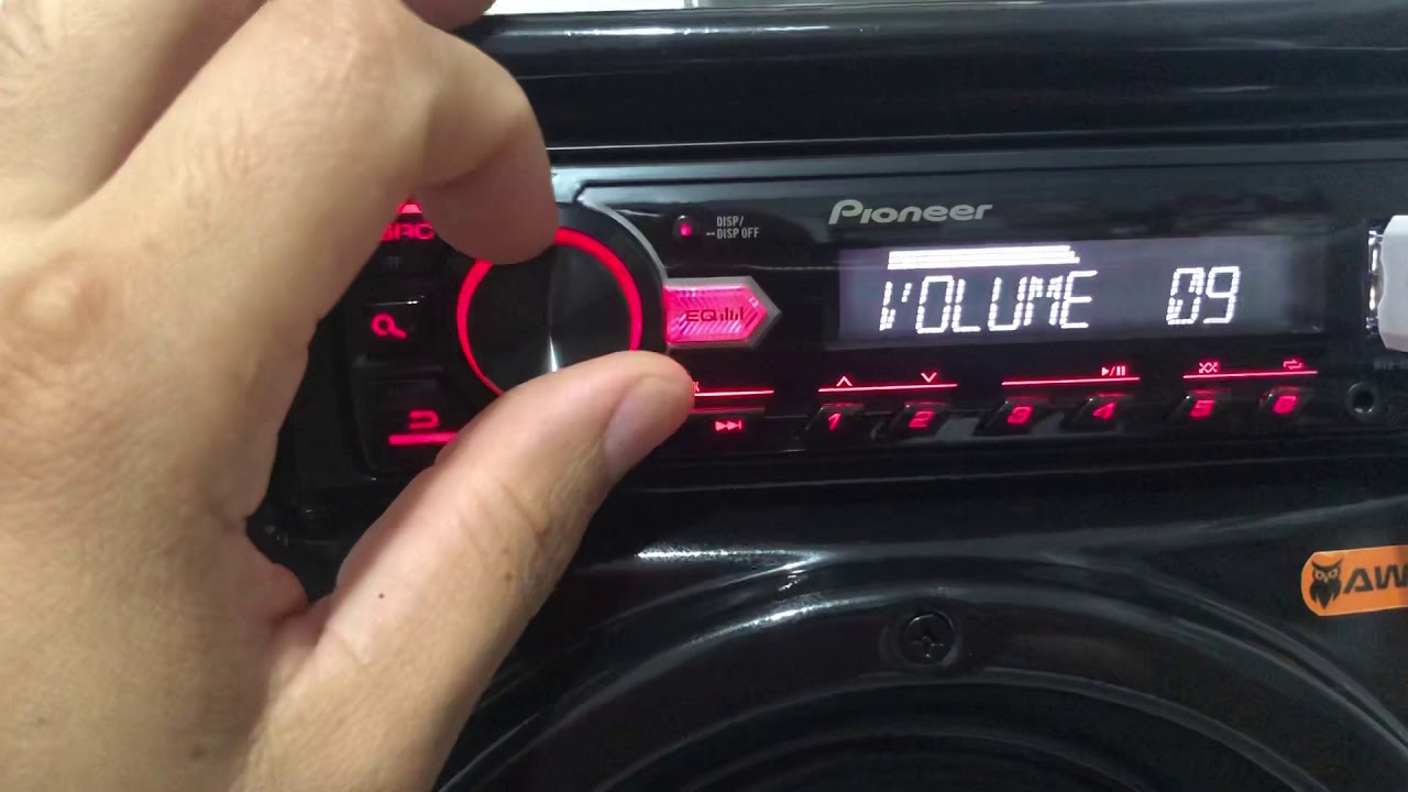 Principais ajustes do rádio Pionner MVH 98UB