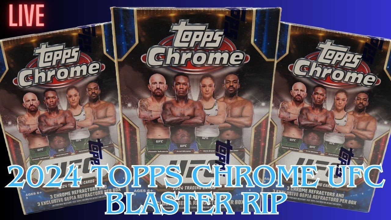 2024 TOPPS CHROME UFC BLASTER BOX RIP | 3 Blaster Box | Livestream | The Golden Octagon #UFCcards