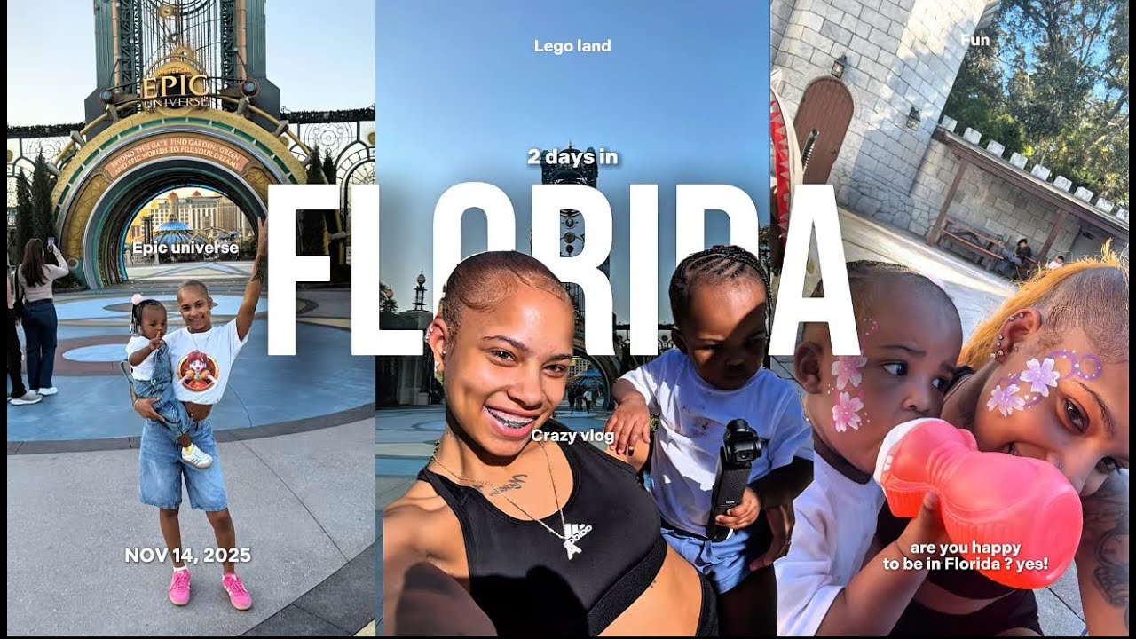 Travel Vlog✈️ | KIDS TRIP FLORDIA | nature drive me crazy, epic universe, Lego land|| NIYAA DENEE