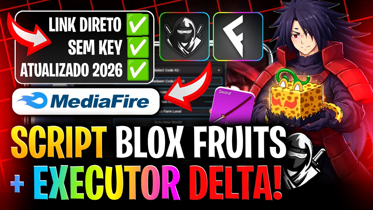✅LINK DIRETO MEDIAFIRE! EXECUTOR DELTA ATUALIZADO 2026 + SCRIPT BLOX FRUITS SEM KEY PARA CELULAR PC