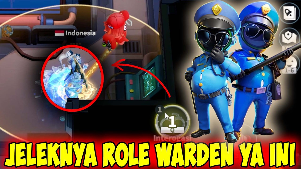 JELEKNYA PAKAI ROLE WARDEN YA BEGINI !! Super Sus Indonesia