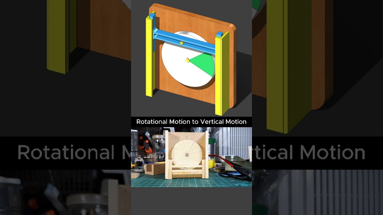⚙️🔗Rotational motion to vertical motion #animation #shorts #3danimation #mechanism #solidworks
