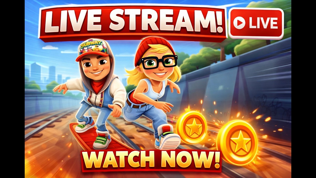 SUBWAY SURF LIVE STREAM #shortsfeed #shortslive #livestream #subwaysurfers #subwaysurf #kids