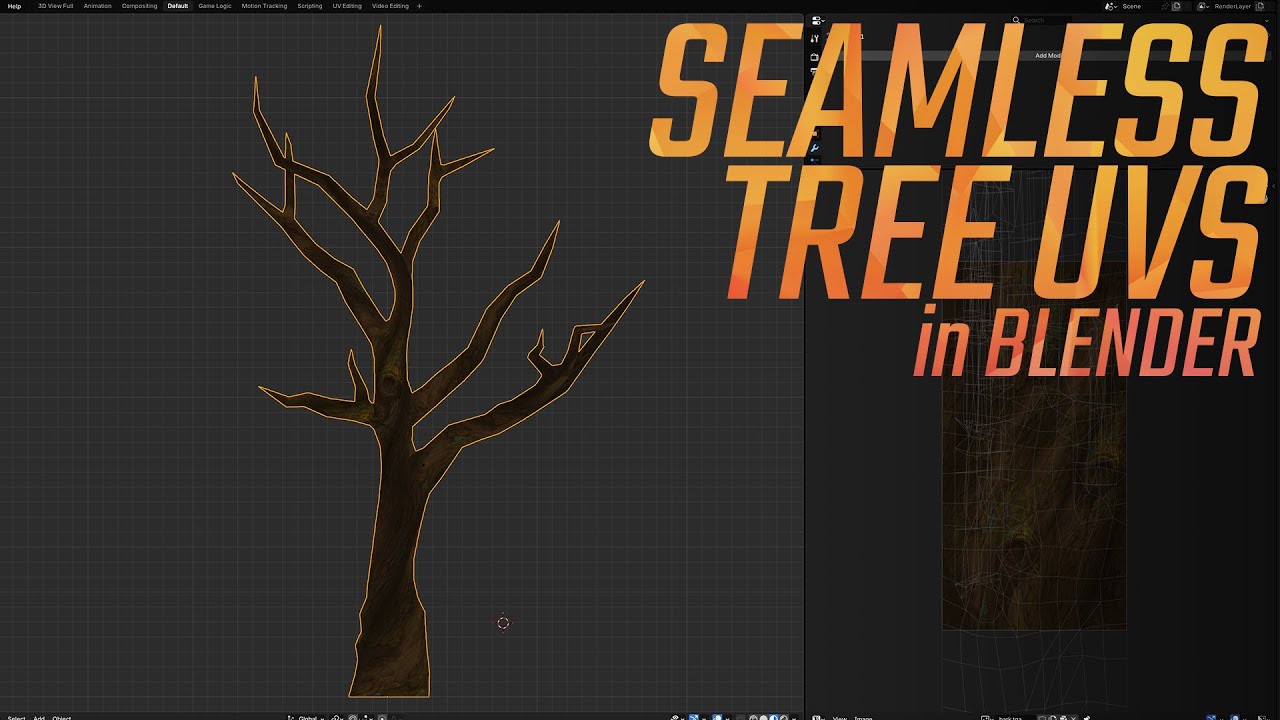 Seamlessly Unwrapping Trees in Blender