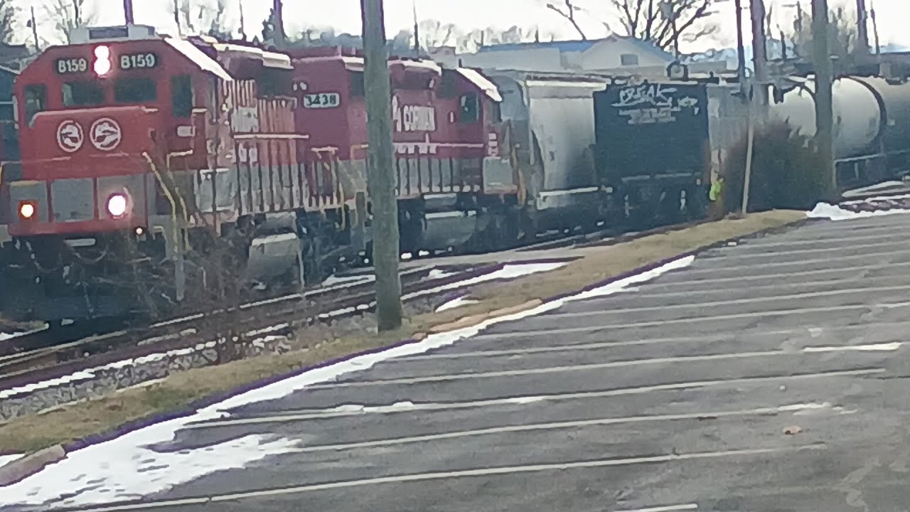 RJC 8159 & 3438 switching in the Clinton TN train yard part 3 of 4 #train #railfan 