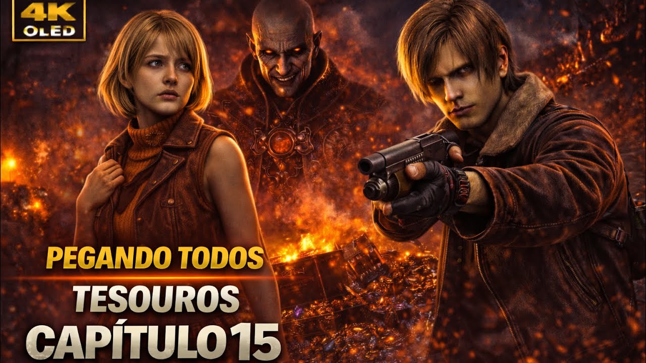 Capitulo 15 completo- pegando todos os tesouros  | RE4 Remake|live