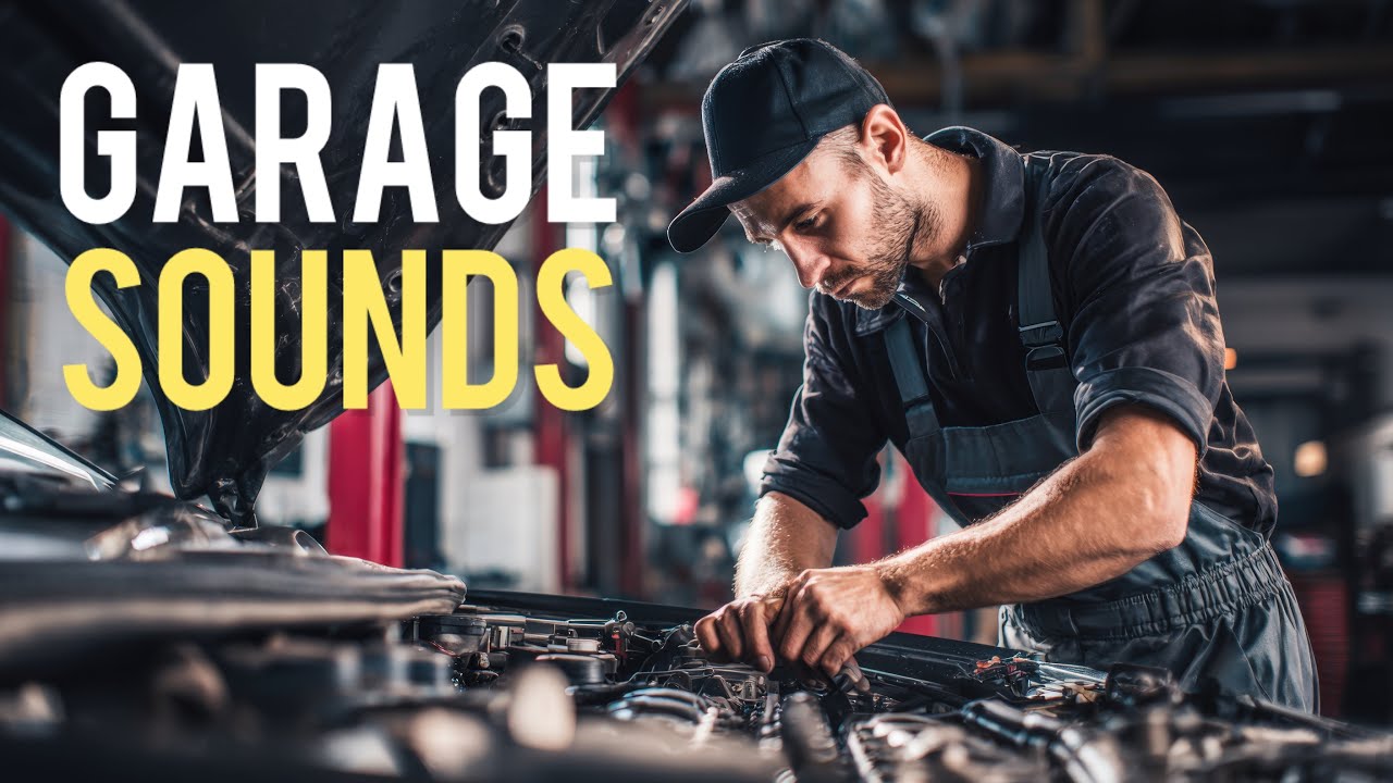The sound of an automotive repair shop 